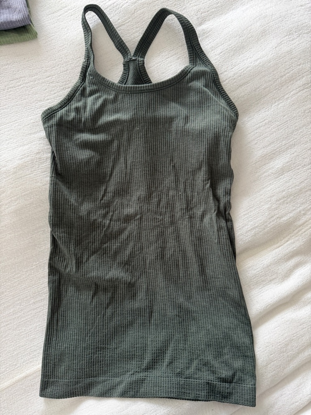 lululemon athletica Ribbed Racerback Tank - Olive